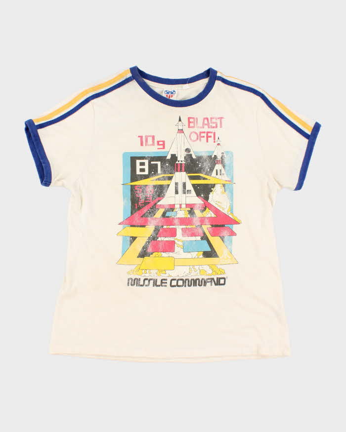 Vintage Single Stitch JunkFood Atari Game Graphic T-Shirt - L