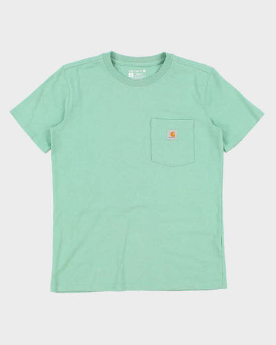 Men's Carhartt Classic Teal Logo Pocket T Shirt - S