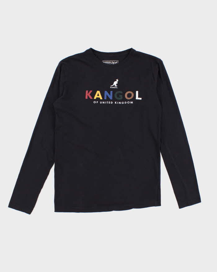 Mens Black Kangol Spell Out Long Sleeve - M