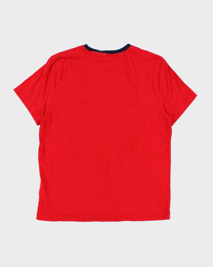 Tommy Hilfiger Red Branded T-Shirt - M