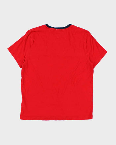 Tommy Hilfiger Red Branded T-Shirt - M