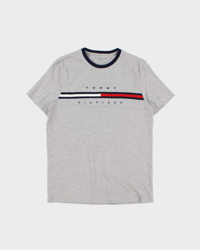 Tommy Hilfiger Grey Branded T-Shirt - M