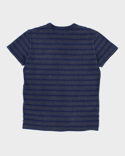 Lee Textured Stitching Navy T-Shirt - S