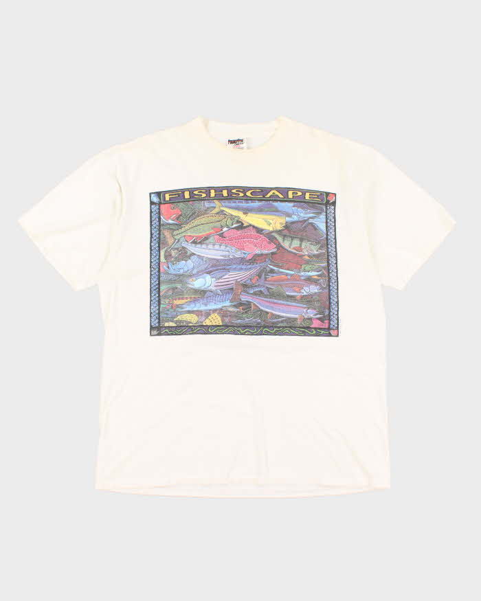 Vintage 90s PowerPro Fishscape T-Shirt - XL