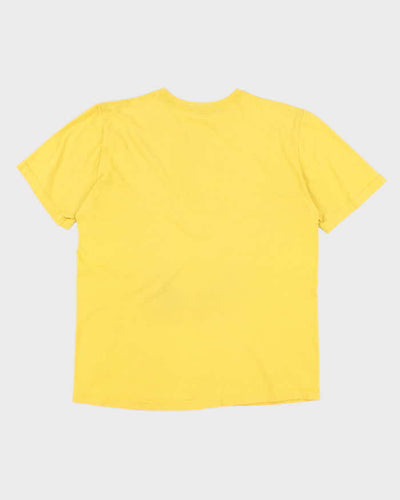 Vintage Men's Yellow Nike logo t shirt - L