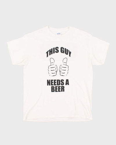 Men's Vintage Beer-Fest White T-Shirt - L