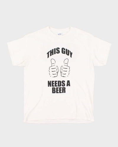 Men's Vintage Beer-Fest White T-Shirt - L