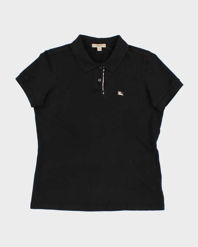 Men's Black Burberry Polo - S