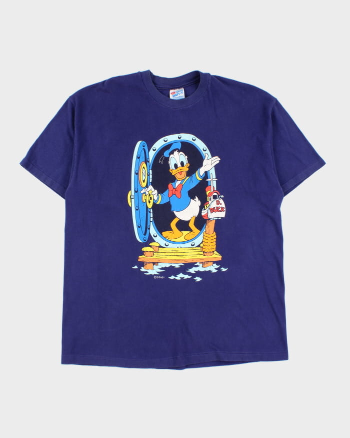 Vintage 90s Hanes Beefy Donald Duck Single Stitch T-Shirt - XL