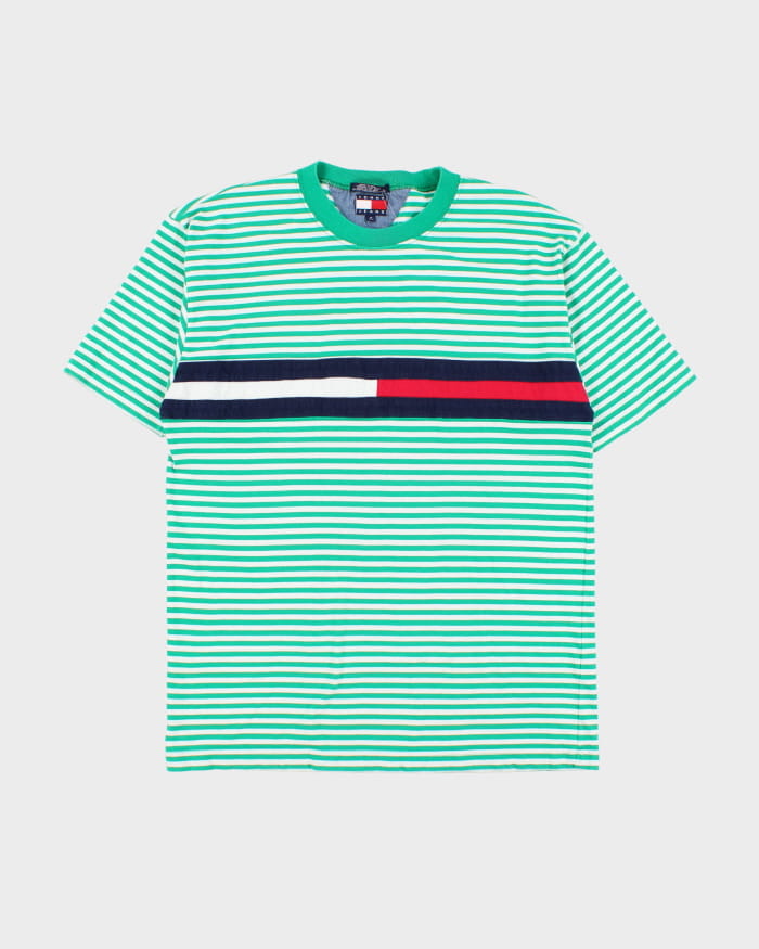 Vintage 90s Tommy Jeans Striped T-Shirt - M