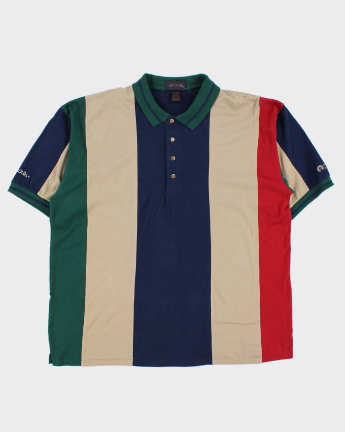 Vintage 90s/00s Antigua Colour Block Polo - XXL