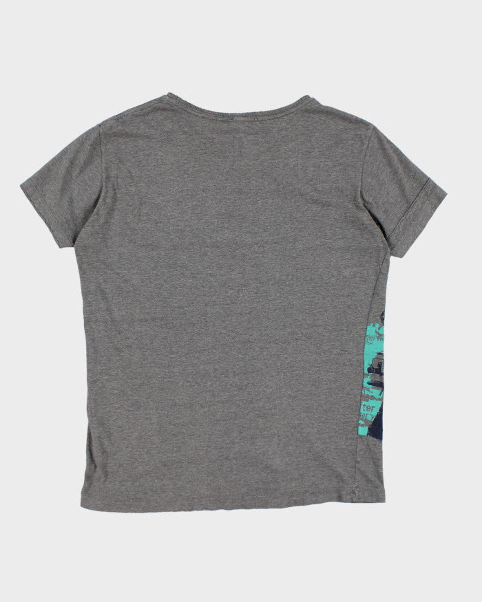 Y2K 00s Diesel Grey Graphic T-Shirt - XL