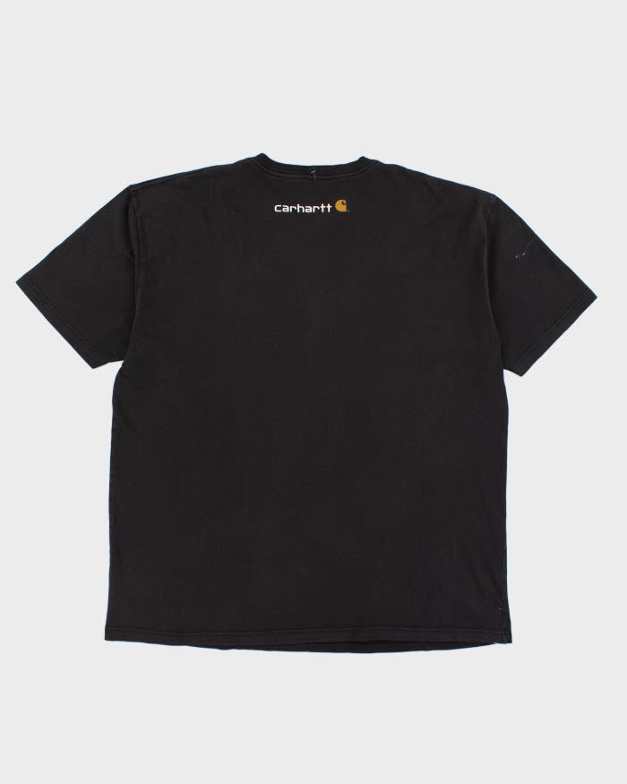 00s Carhartt Faded Black T-Shirt - XXL