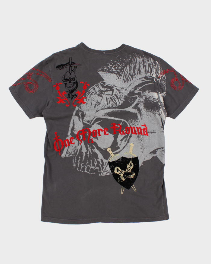 Y2K 00s Embroidered Graphic T-Shirt - L