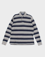 Y2K 00s Tommy Hilfiger Striped Long Sleeved Polo - L
