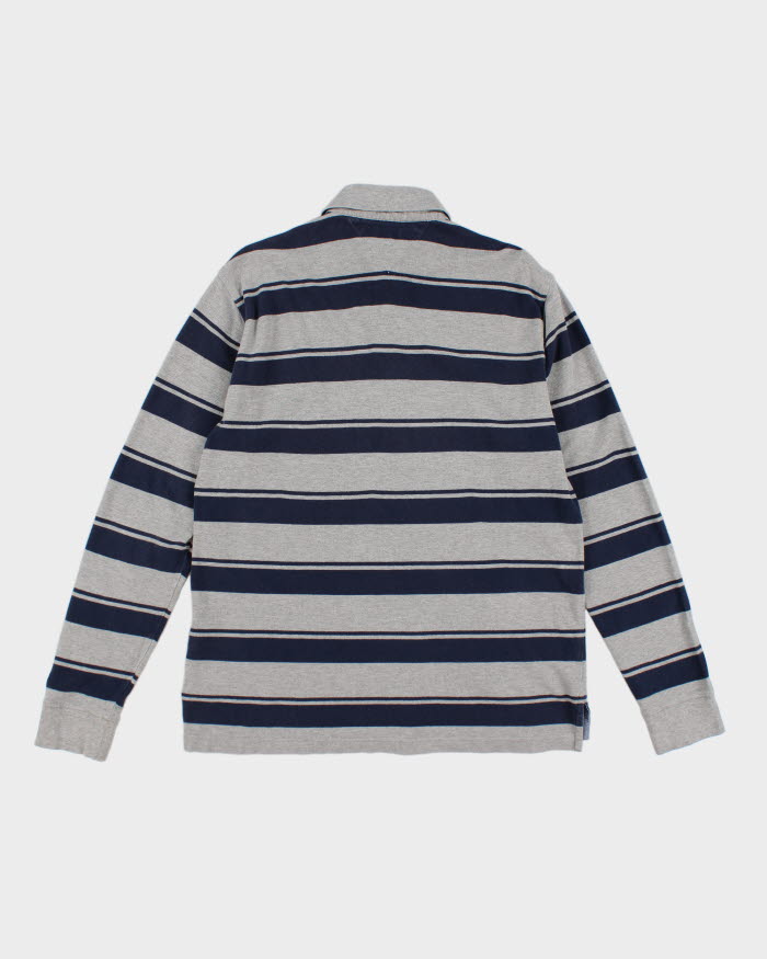 Y2K 00s Tommy Hilfiger Striped Long Sleeved Polo - L