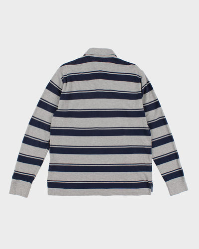 Y2K 00s Tommy Hilfiger Striped Long Sleeved Polo - L