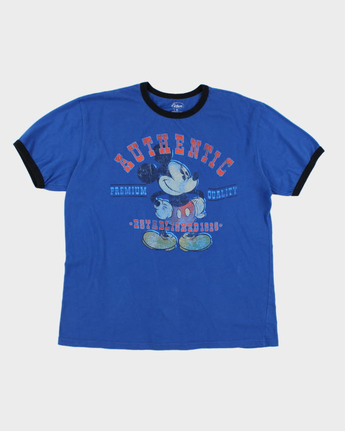 Disney Blue Mickey Mouse T-Shirt - XL