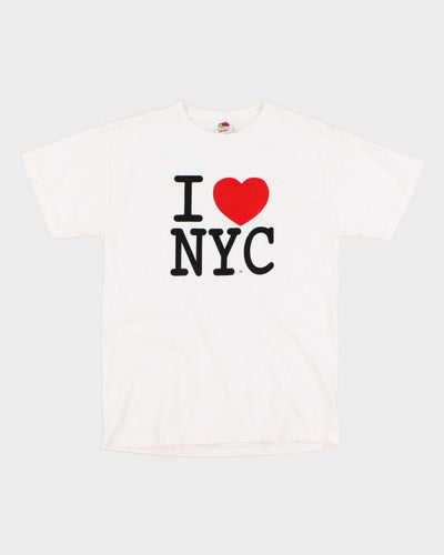 Vintage 90s Fruit of The Loom I Heart NYC T-Shirt - M