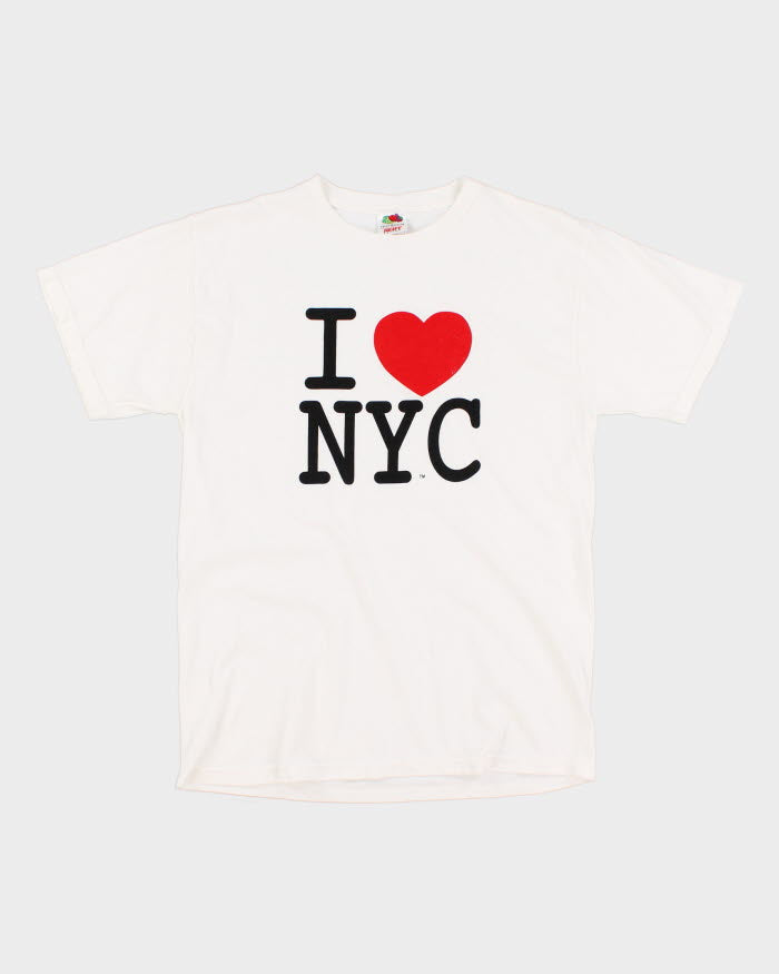 Vintage 90s Fruit of The Loom I Heart NYC T-Shirt - M
