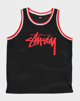 Men's Black Stussy Basketball Jersey - L