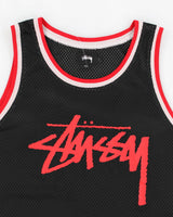 Men's Black Stussy Basketball Jersey - L