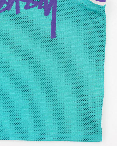 Men's Blue Stussy Basketball Jersey - L