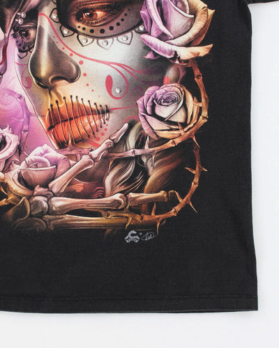 Vintage Y2K Gothic Style Graphic T-Shirt - M
