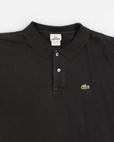 Vintage Men's Black Lacoste Polo Shirt - L