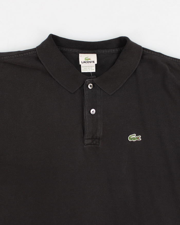 Vintage Men's Black Lacoste Polo Shirt - L