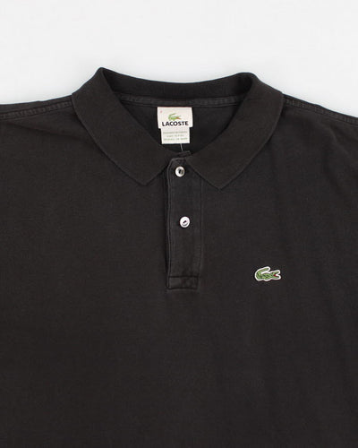 Vintage Men's Black Lacoste Polo Shirt - L