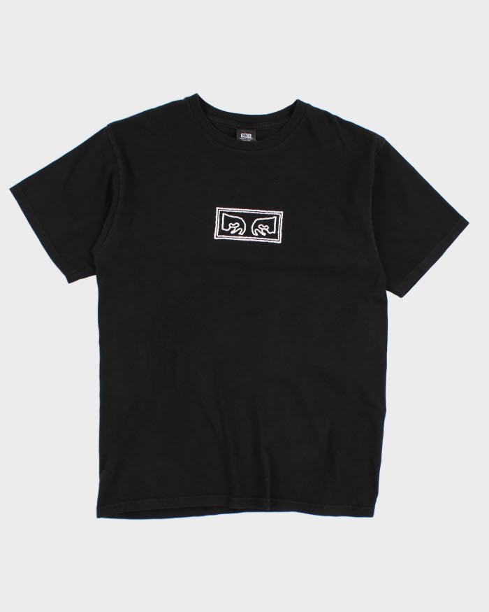 Y2k Obey Black T-Shirt - M