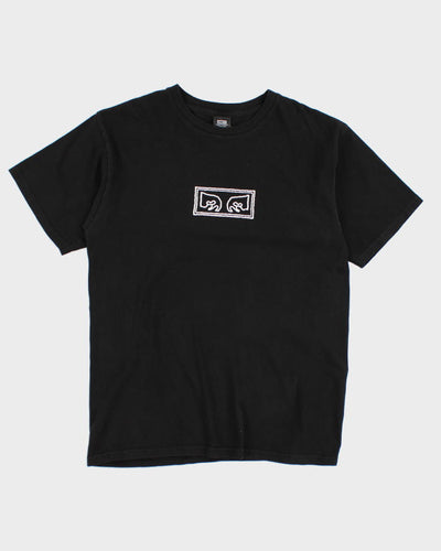 Y2k Obey Black T-Shirt - M