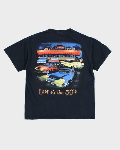 Mens Navy Graphic T-Shirt - M