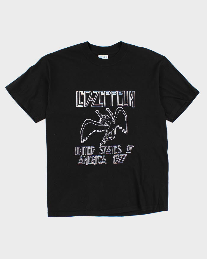 Led-Zeppelin Black Graphic Band T-Shirt - M