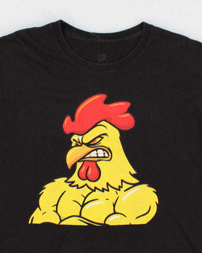 00s Angry Chicken Black T-Shirt - M