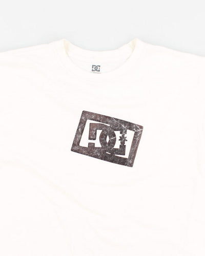 Y2K 00s DC White Logo T-Shirt - L