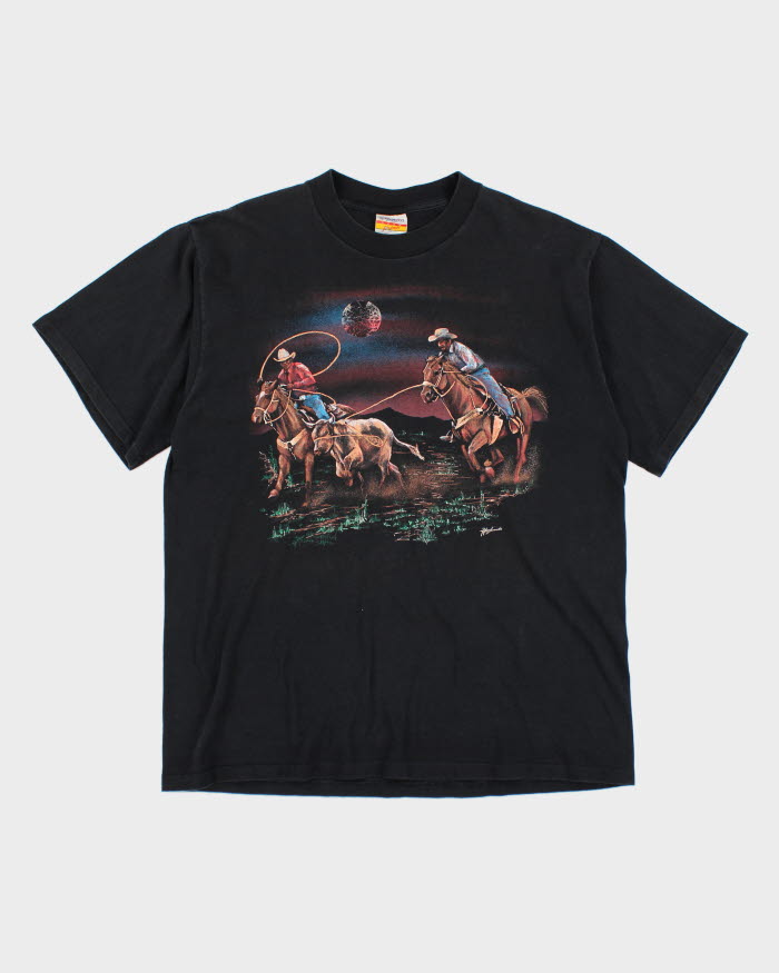 Vintage 80's Single Stitch Cowboy T-Shirt - XL