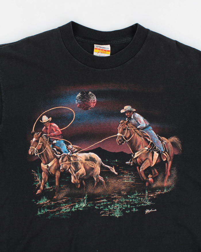 Vintage 80's Single Stitch Cowboy T-Shirt - XL