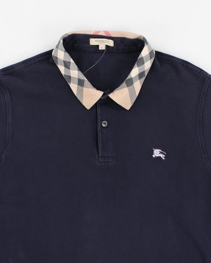 Vintage Y2K Burberry Nova Check Polo Shirt - L