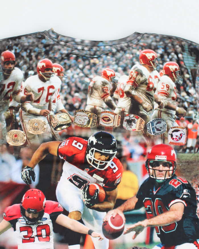 Vintage CFL The Stampeders All Over Print Jersey - L
