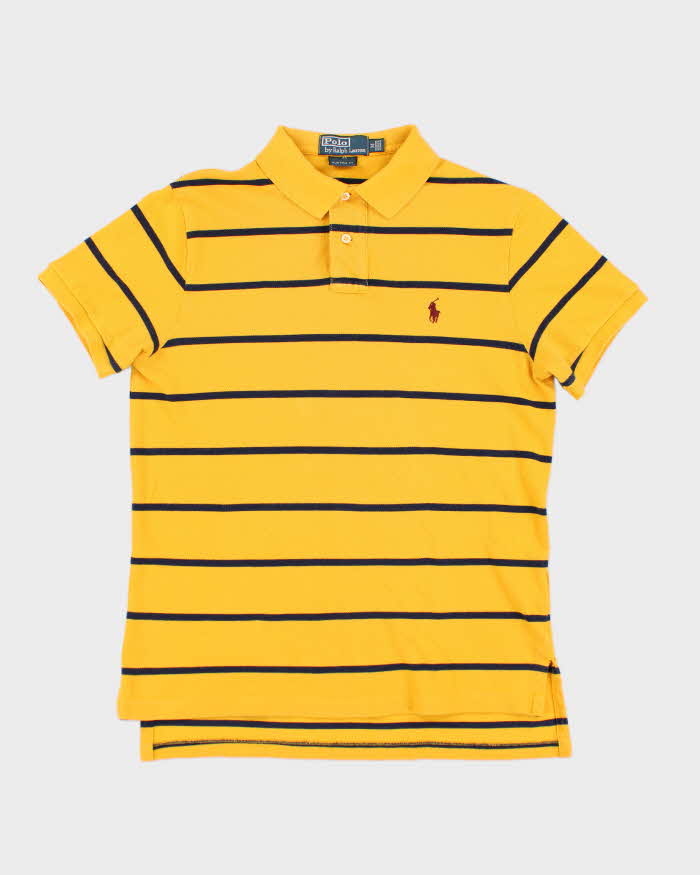 Ralph Lauren Yellow Stripe Polo Shirt - M