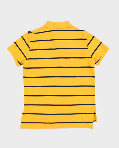 Ralph Lauren Yellow Stripe Polo Shirt - M