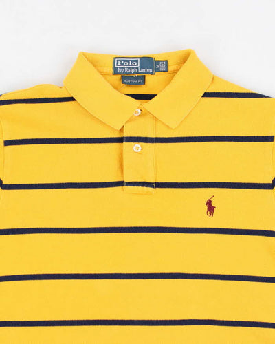 Ralph Lauren Yellow Stripe Polo Shirt - M