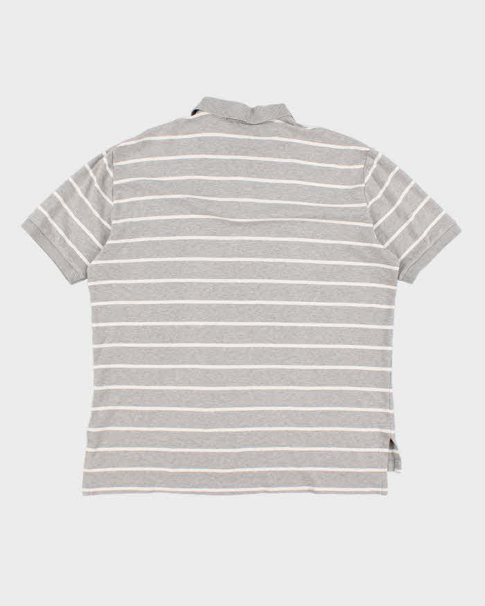 Ralph Lauren Grey Stripe Polo - L