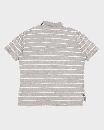 Ralph Lauren Grey Stripe Polo - L