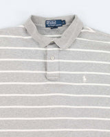 Ralph Lauren Grey Stripe Polo - L