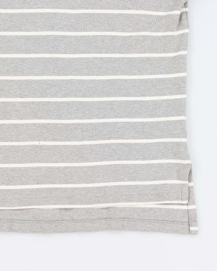 Ralph Lauren Grey Stripe Polo - L