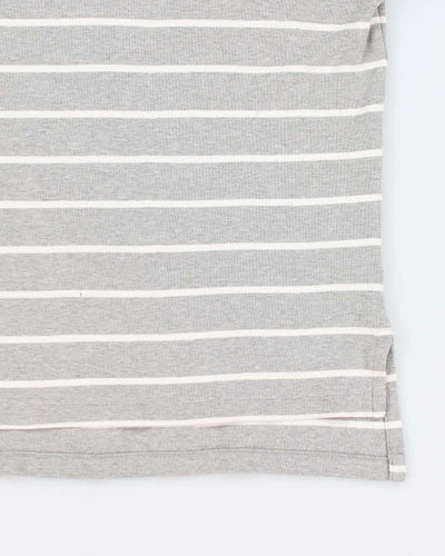 Ralph Lauren Grey Stripe Polo - L