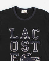 Vintage Lacoste Spell Out Navy T-Shirt - S